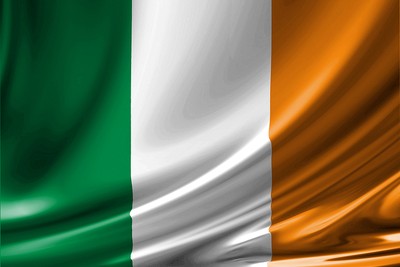 Irish Flag with Folds